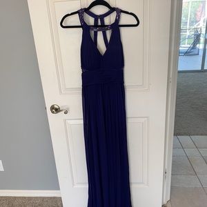 Purple Crystal Prom Dress